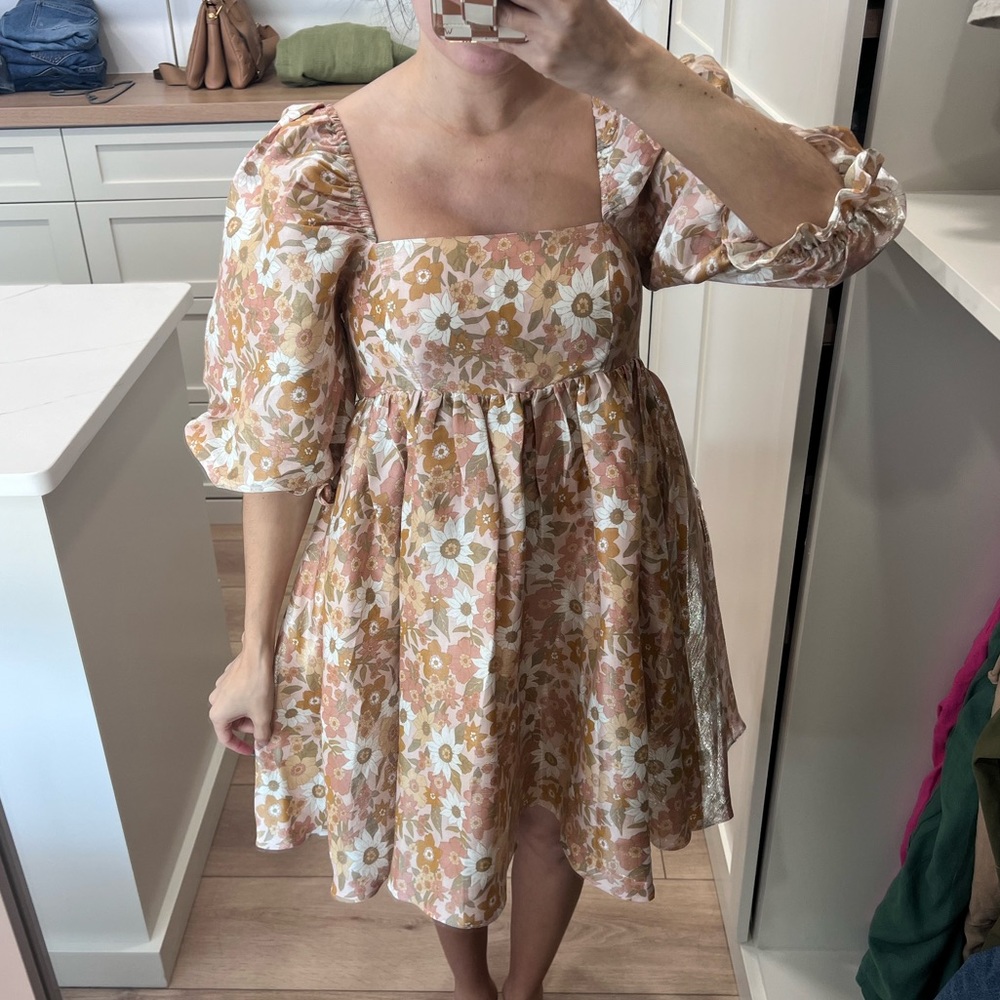 Revolve Storia Puff Sleeve Mini Dress